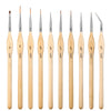 10pcs Fine Detail Paint Brushes,Miniature Micro Paint Brushes for Miniature Figure,Model Painting,Fine Detailing,Oil Watercolor Figures. (Golden Maple