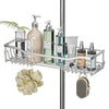 Hodzeed Hozeed Shower Caddy No Drilling,Stainless Steel Bathroom Shelf,Rustproof,Large Size and Capacity Rack for 18mm-25mm Rail,Silver Storage