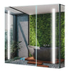 Tokvon? Cascade Bathroom Mirror Cabinet with LED Lights, Anti-Fog, Colour Changing & Touch Sensor, Aluminium Double Door, 650x600mm Dimmable, Shaver