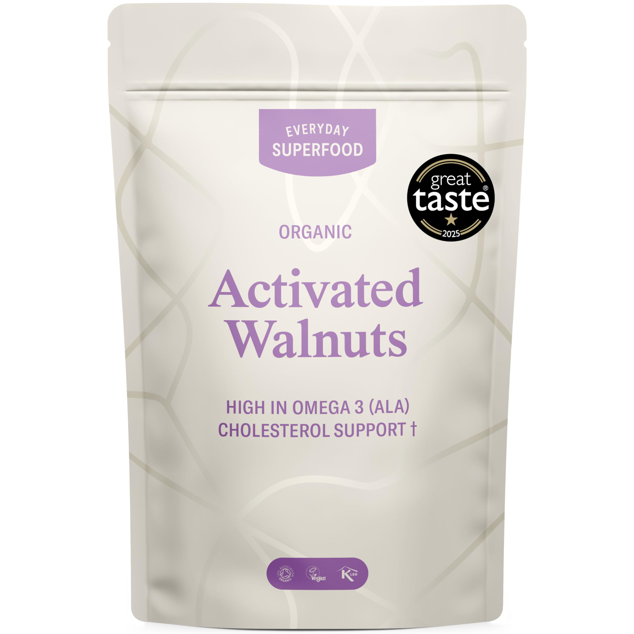 Everyday Superfood Organic Activated Walnuts 900g, Unsalted, Raw Sprouted Walnut Pieces, Vegan & Kosher