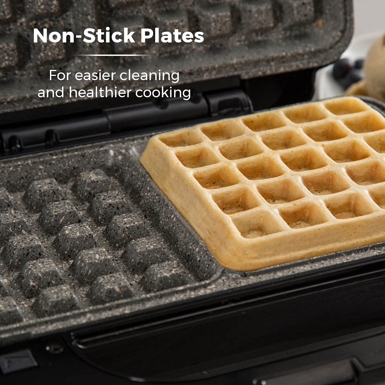 Tower T27020 3-in-1 Deep Fill Sandwich Maker with Interchangeable Waffle Plates, Stainless Steel, Silver/Black