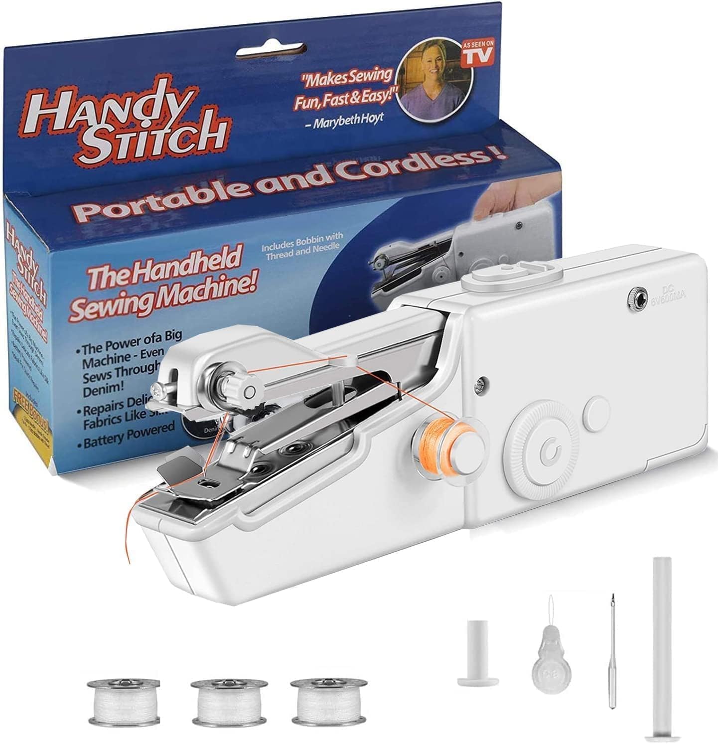 Handheld Sewing Machine, Mini Cordless Portable Electric Sewing Machine for Fabric Clothing Kids Cloth Pet Clothes
