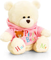 Keel Toys 20cm Pipp The Bear with Pink Hoody Plush Toy (20cm) (White/Pink)