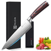 PAUDIN Chef Knife, Kitchen Knife 8 inch Professional, Ultra Sharp Chefs Knife with Long Lasting Blade, High Carbon Stainless Steel Chopping Knife,