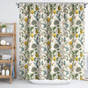 Fchen art Lemon Shower Curtain, Hummingbird Fresh Fruit Flower Tree Branches Berries Nature Funny Boho Chic, 180x180cm