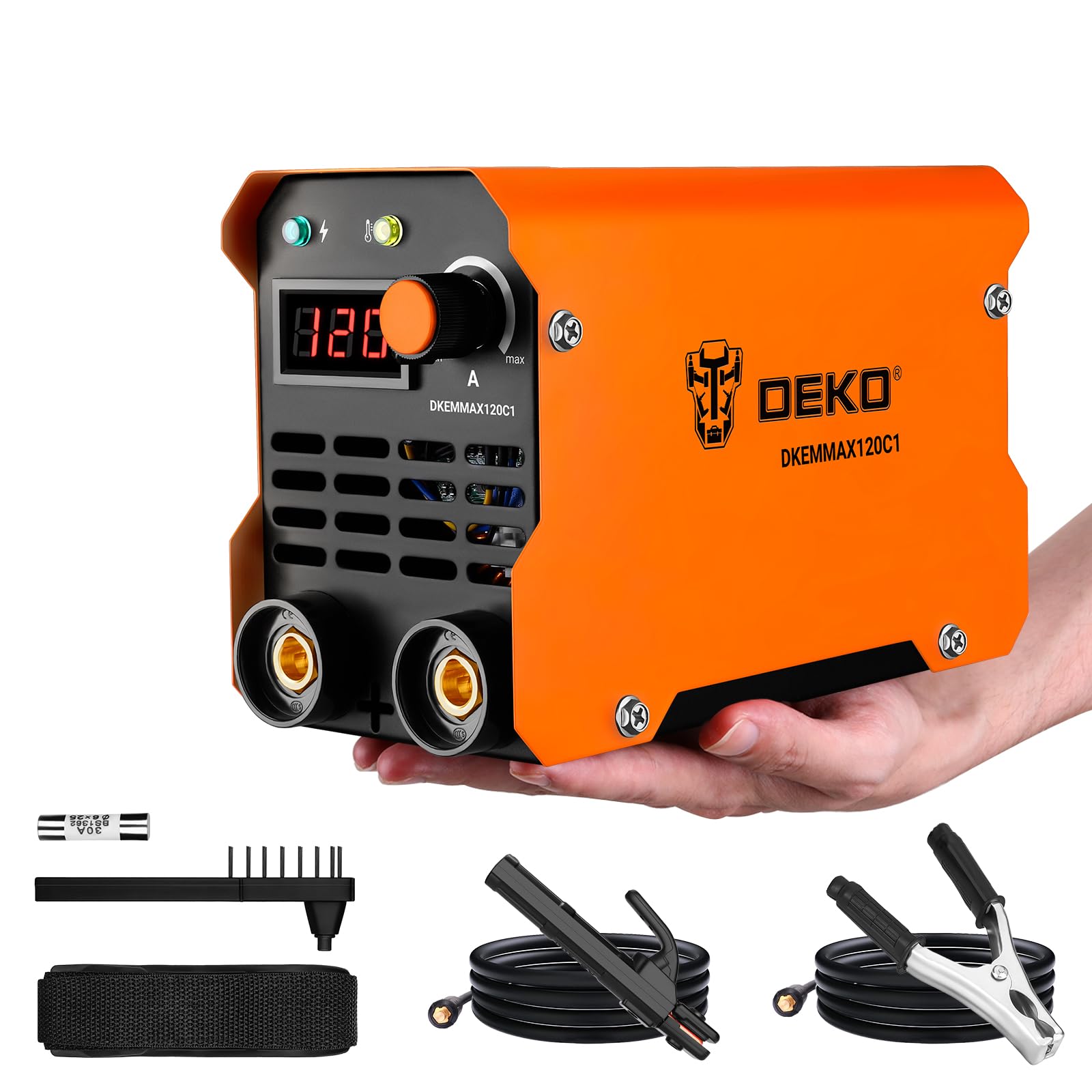 Mini Stick Welder?DEKO 120A 220V MMA ARC Welder for Home Repair, Metal Welding,DIY,Bicycle Repair,Portable Welding Machine with Adjustable Shoulder