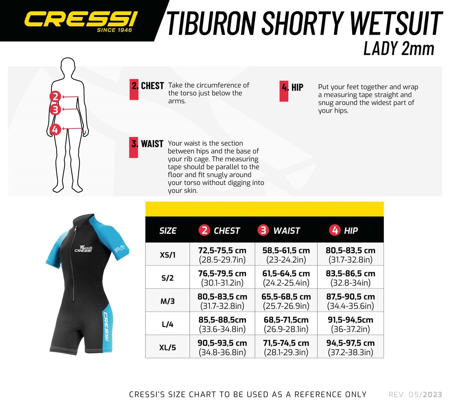 CRESSI Tiburon Lady Shorty Wetsuit 2mm - Wetsuit Shorty Women's made of Neoprene Ultra Stretch 1.5/2mm and Elastane, Black/Pink, XL/5