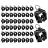 40 PCS Plastic Curtain Runners, Drapery Rail Sliding Gliders for Windows, Shower, Ceiling - Black