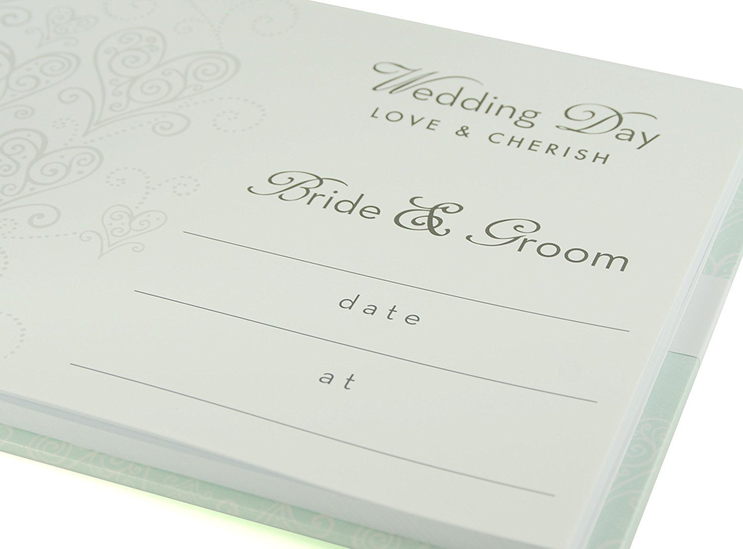 Love & Cherish Pearlised Paperwrap Guest Book Wedding Gift