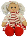 DF, A Beautiful Rag Doll dressed for Winter in a snowflake jumper & scarf, 40 cm h