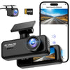 Dash Cam Front and Rear 4K+1080P, DYNACAM Dash cam Inserted 64GB SD Card, Built-in WiFi Car Camera Dash Cam, Super Night Vision Dashcam, 24H Parking