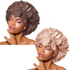 BONNET QUEEN Silk Bonnet for Sleeping for Curly Hair, Satin Bonnet Hair Wrap for Women & Men, Adjustable Silk Scarf Night Cap with Tie Band, Champagne