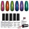 RARJSM Chameleon Gel Nail Polish 6pcs Set Multichrome Gradient Color Changing Orange Green Dark Blue Purple 7.5ml Shimmer Glitter Gel Polish Curing