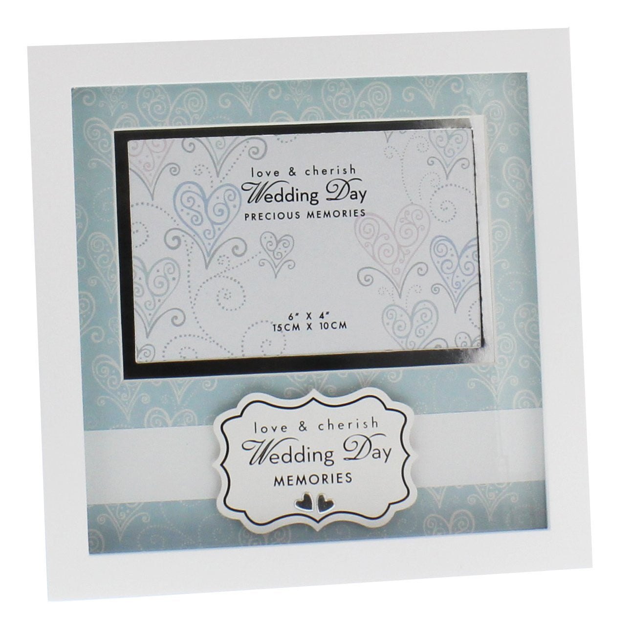 Love & Cherish White MDF Frame 6" x 4" Wedding Day
