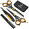 KIMEX LONDON? Hairdressing Barber Hair Scissor set for Professional Hairdressers Barbers Stainless Steel Hair Cutting Shears- Complete set of Scissor+