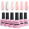 AIMEILI 8 in 1 Builder Nail Gel Set, Sheer Color Builder Base Nail Strengthening Gel Nail Extension Glue Gel in a Bottle, UV LED Gel Polish 6pcs X