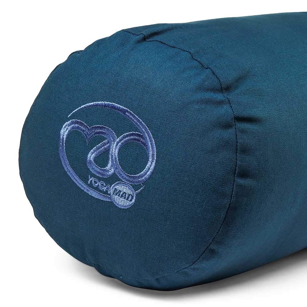 Yoga-Mad Yoga Bolster | Eco Friendly Buckwheat Bolster | 61cm x 23cm | Removable Washable Cover | Ideal for Yoga, Meditation and General Suppor