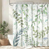 Uiiooazy Eucalyptus Shower Curtain, Green Blue Leaves Pattern Bath Curtain Mildew and Mould Resistant Waterproof Polyester Fabric Washable Opaque