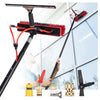 26ft Water Fed Pole Kit - Aluminum Extended Cleaning Pole with 22in Brush & Bendable Duster | Solar Panel/Window Cleaner, Squeegee Tool for Glass,