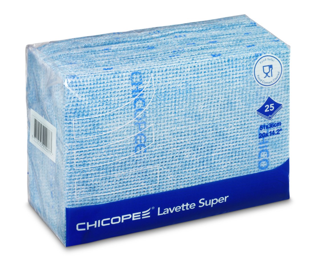 Chicopee 74466 Lavette Super Cleaning Cloths Pack of 25, Blue