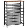 HOOBRO Tall Shoe Rack, Large Capacity Shoe Storage, Tall Shoe Shelf for 28-35 Pairs of Shoes, 100cm, Shoe Organizers Storage Unit with Flat or Slant