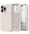 SuydanBox Magnetic for iPhone 16 Pro Max Case, Compatible with MagSafe, [Full Camera Protection][Screen Protector] Silicone Shockproof Protective
