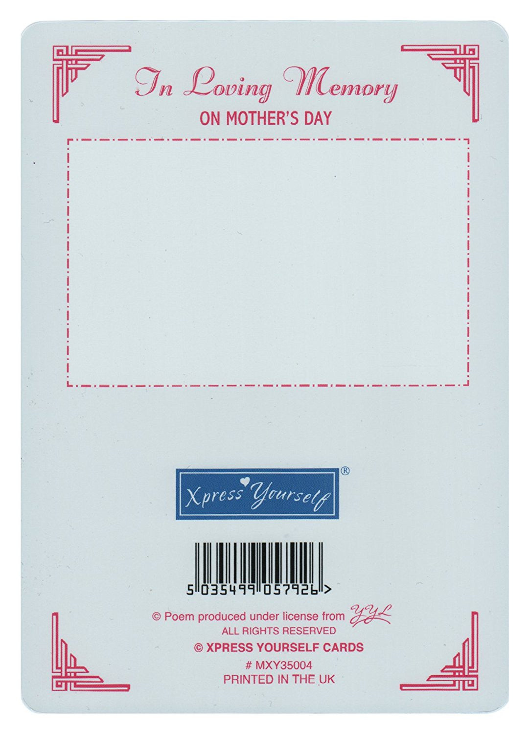Loving Memory Mother's Day Graveside Memorial Card 5.75 x 4"- Memories Of You 35004