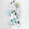Orimade Corner Shower Caddy Stainless Steel 3 Pack No Drilling,Bathroom Shelf Storage for Inside Shower,Rustproof White