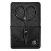 ZWILLING Premium Black Edition Manicure Set 3 Piece Genuine Leather Wallet Travel Set with Nail Scissors