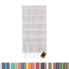 KZY LONDON Turkish Beach Towel - Large Travel Towels for Camping, Swimming, Gym - Thin, Quick Dry, Absorbent, Lightweight, Cotton 90x180cm Hammam