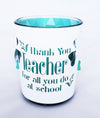 Thank You Teacher Tealight Candle Holder School Children End Term Gift Presents