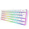 Snpurdiri 60% All-White Gaming Keyboard, RGB Backlit Ultra-Compact Mechanical Feel Keyboard | Sleek Minimalist Design for PC & Mac | UK Compatible US