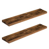 HOOBRO Floating Shelves, Wall Shelves Set of 2, Wall Mounted Shelves, 100 cm, Wall Display Racks, Decorative Hanging Shelf, Wooden Shelves, for