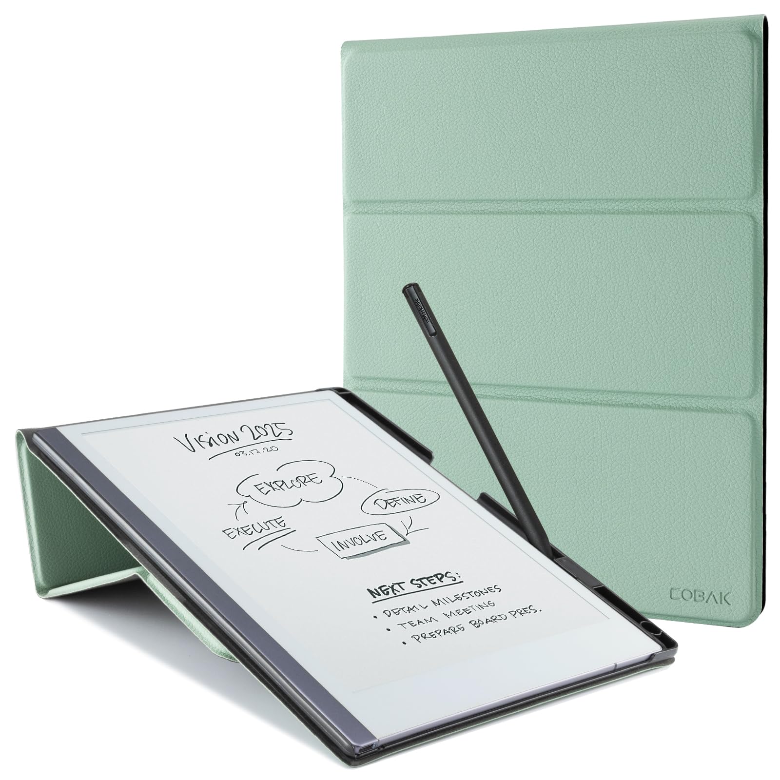 CoBak Case for Remarkable 2 Tablet - Lightweight and Hard Back Shell Protective Cover with Built-in Pen Holder - Only for 10.3" 2020 Released, Agave