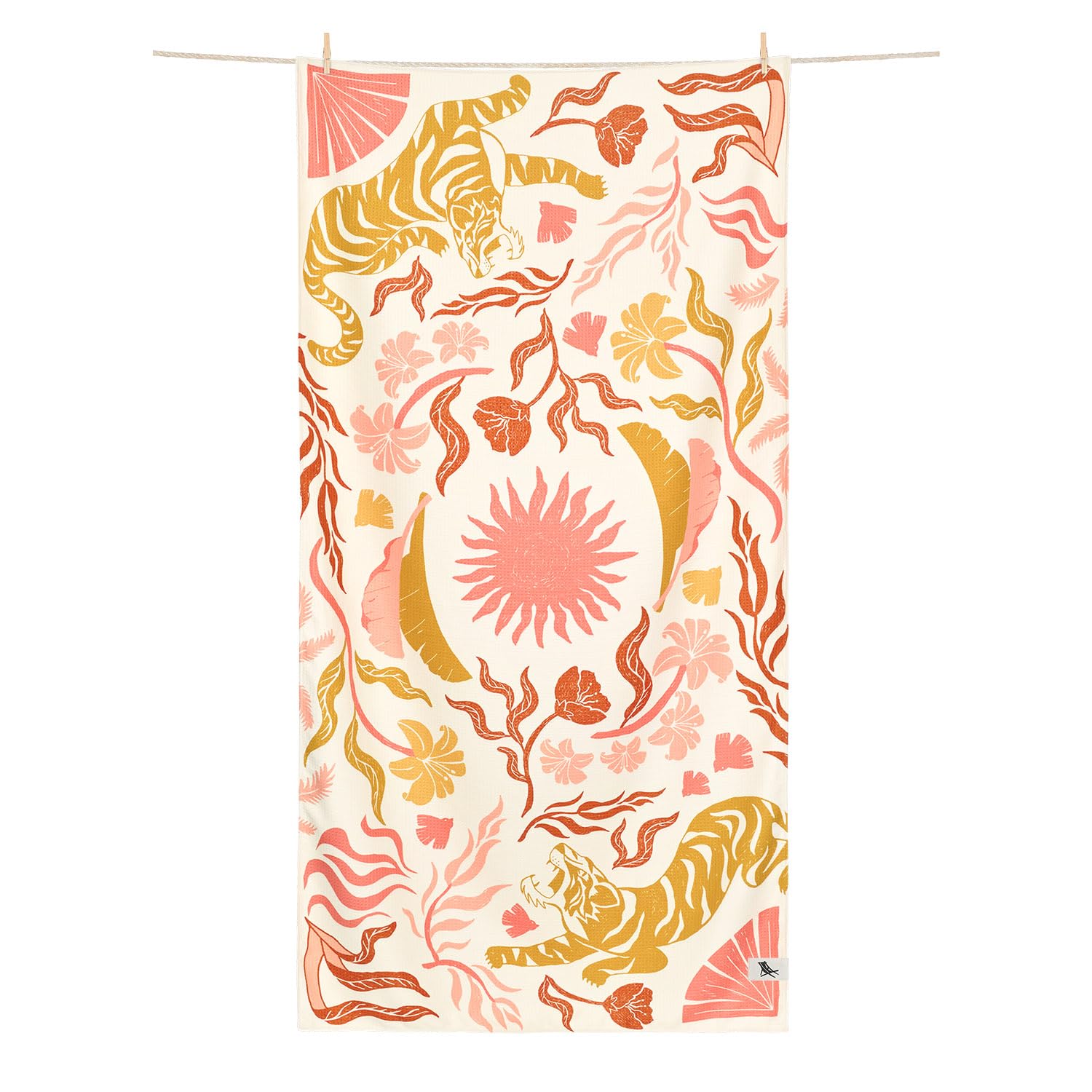 Dock & Bay Bath Towel - For Home - Quick Dry, Super Absorbent - Includes Bag - Tiger Palm, Small (85x40cm, 33x16)