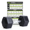 PhysKcal Hex Dumbbells Set 17.5kg Single, Odourless Poly Rubber Encased Dumbbells 2.5KG~20KG Pair or Single Home Gym Weights Set