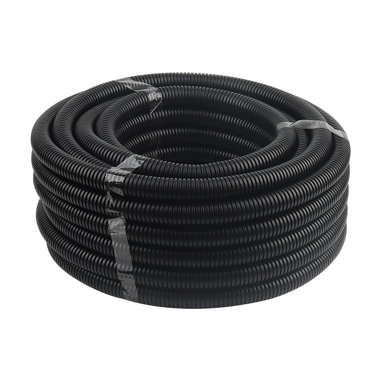MUKCHAP 20m Flexible Corrugated Conduit Tube, 20mm ID x 25mm OD, Black