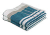 G?zze - Beach Towel, Set of 2, 100% Cotton, Berlin, Striped, 50 x 100 cm - Petrol/Taupe