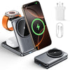 ONEWEST 3 in 1 Wireless Charging Station, 20W Foldable Magnetic Wireless Charger, Phone Charger For iPhone 16/15/14/13/12, Charging Station For