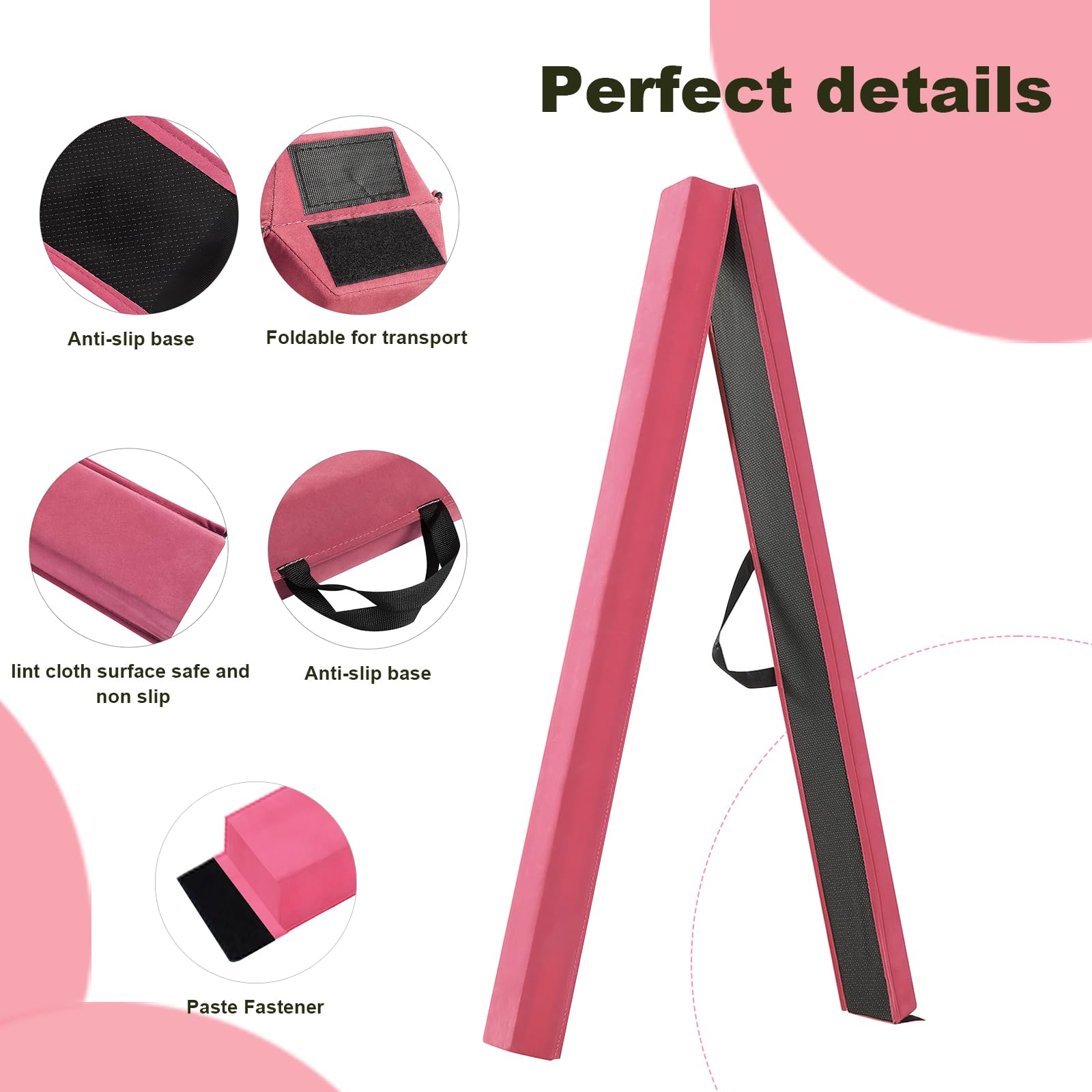 FBSPORT 270 CM Balance Beam, Gymnastics Balance Beam for Kids, Floor Balance Beam, Folding Gymnastics Beam for Training