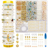 1600Pcs Natural Stone Crystal Beads Friendship Bracelet Making Kit Gemstone Chip Beads for Bracelet Jewellery Making with Charms DIY Craft Gifts for