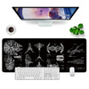 WYDUCVI Black Gaming Mouse Mat Large Desk Mat XL 31.5x11.8x0.12 inch Large Mouse Pad Keyboard Mouse Pad (Design)