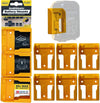 StealthMounts Yellow Battery Mounts Compatible with DeWalt ? 6 Pack | Battery Holder | Wall Mounted Holders for Power Tool Storage & Accessories |
