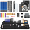 Shuttle Art Sketching Pencils and Drawing Set, 52 Pack Sketch Pad and Pencil Set in Sturdy Zipper Case with Charcoal Pencil and Sketch Books,