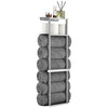 simpletome Towel Racks for Bathroom Storage Shower Organizer with Shelves Wall Mounted Thickened Carbon Steel (Silver Grey)