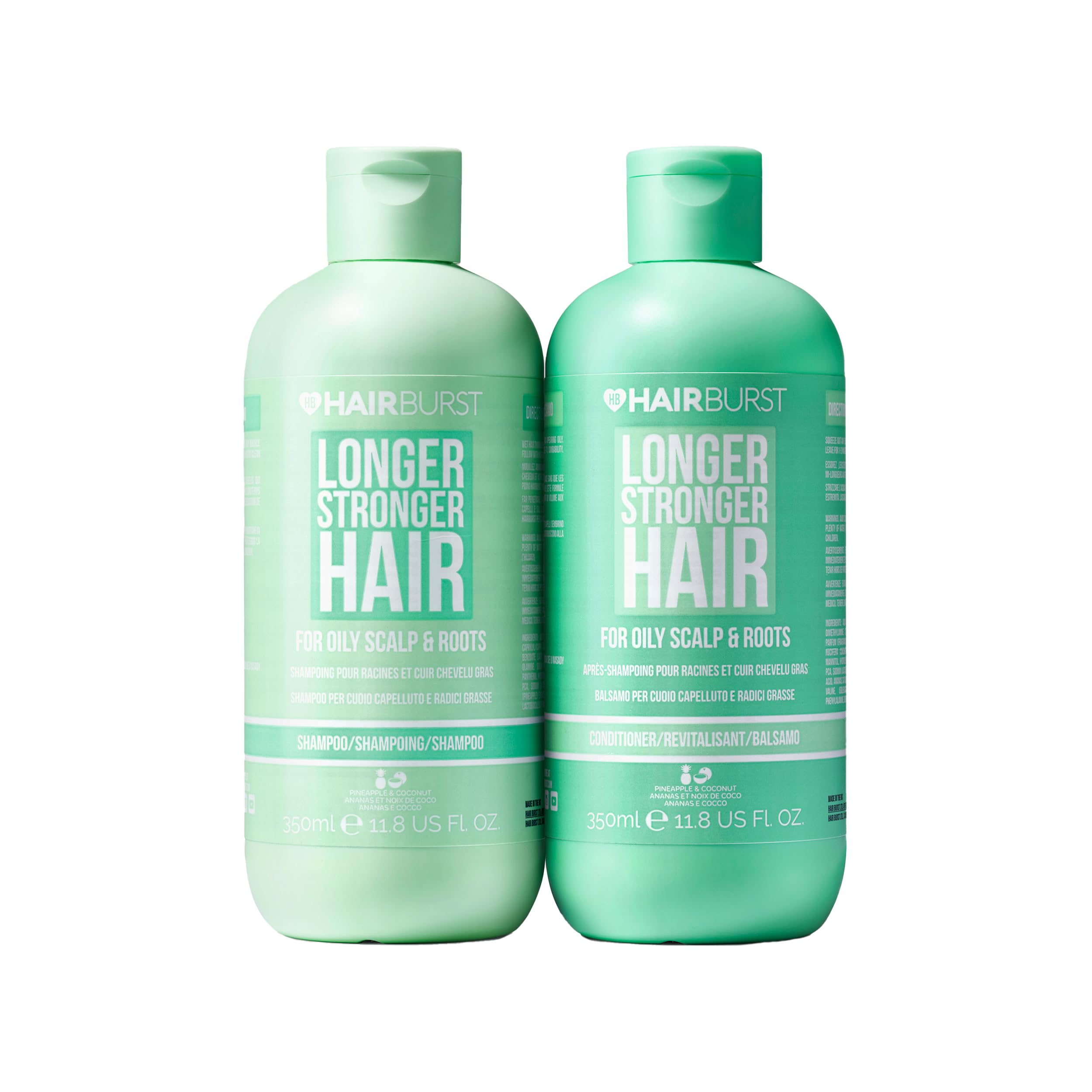 HAIR BURST Shampoo & Conditioner Set for Oily Hair ? Deep Cleansing, Purifying & Hydrating with Tropical Aroma - Promotes Growth, Reduces Hair