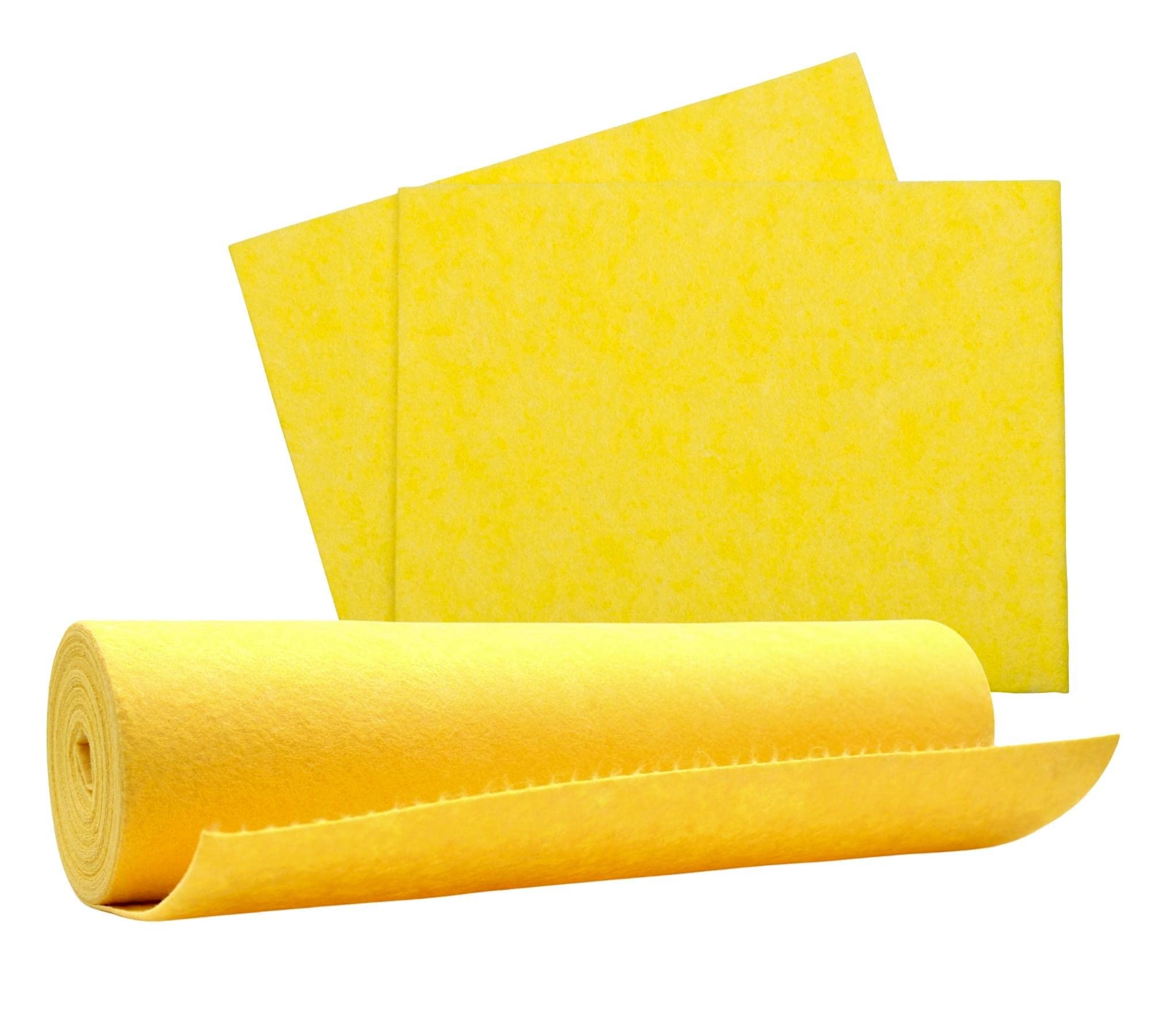 DOJA Barcelona | Roll of Yellow Cloth 6 Mt | Made in Spain | Reusable Kitchen Cloths | Kitchen Roll Cloths Home Cleaning | Absorbent Balleta Roll |