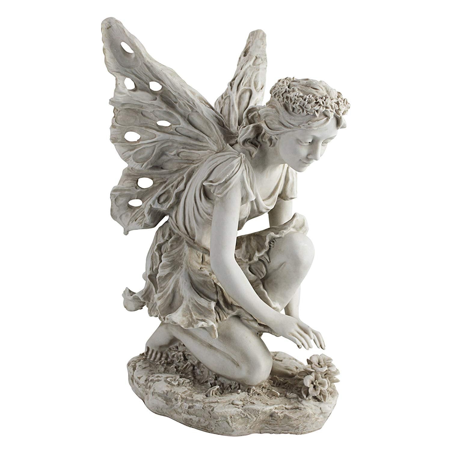 Design Toscano KY71004 Garden Statue, Resin, Grey, 17 Inch
