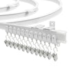 Curtain Track for Bay Windows, 2.5m Flexible Bendable Curved Curtain Rail Ceiling Wall Mount Plastic Heavy Duty Sliding Curtain Tacks and Fittigs,
