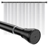 Shower Curtain Pole 113-197cm Extendable Curtain Poles Shower Curtain Rail Tension Rods for Curtains Telescopic Extendable Curtain Rail for